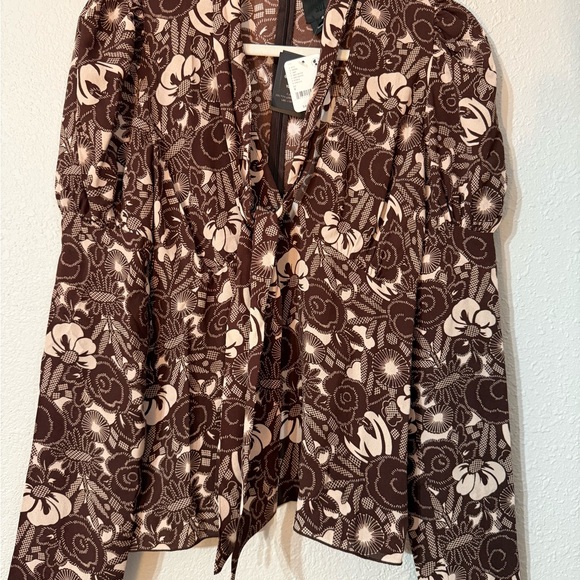 NWT Anna Sui Floral Blouse - Picture 4 of 12